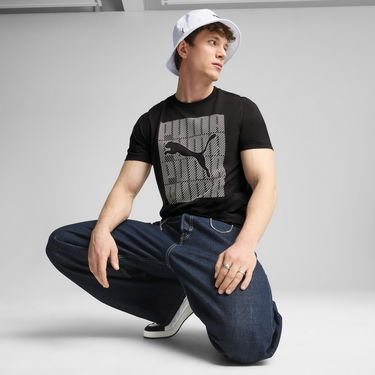 Tričko Puma Puma Wording Graphics T-Shirt Čierna | 684825_01, 2