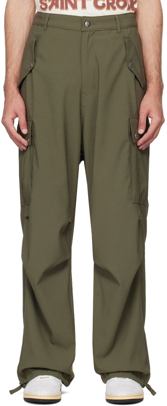 Cargo nohavice Rhude Four-Pocket Cargo Pants Zelené | RHPS24PA12320372