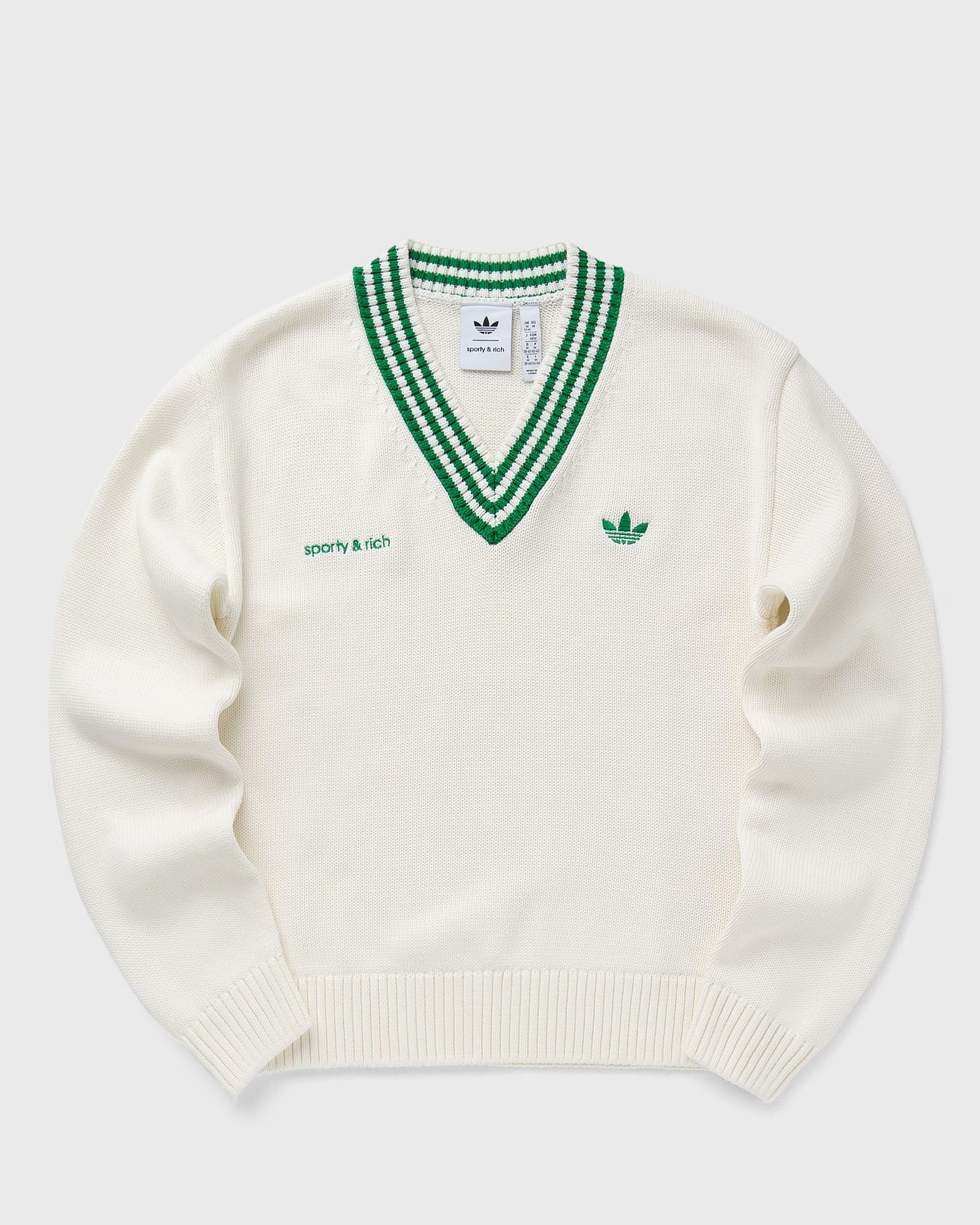Sveter adidas Originals Sporty & Rich V-Neck Sweater Biela | JL7195, 0