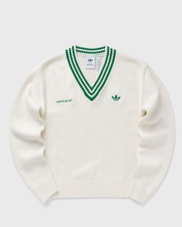 Sveter adidas Originals Sporty & Rich V-Neck Sweater Biela | JL7195, 0