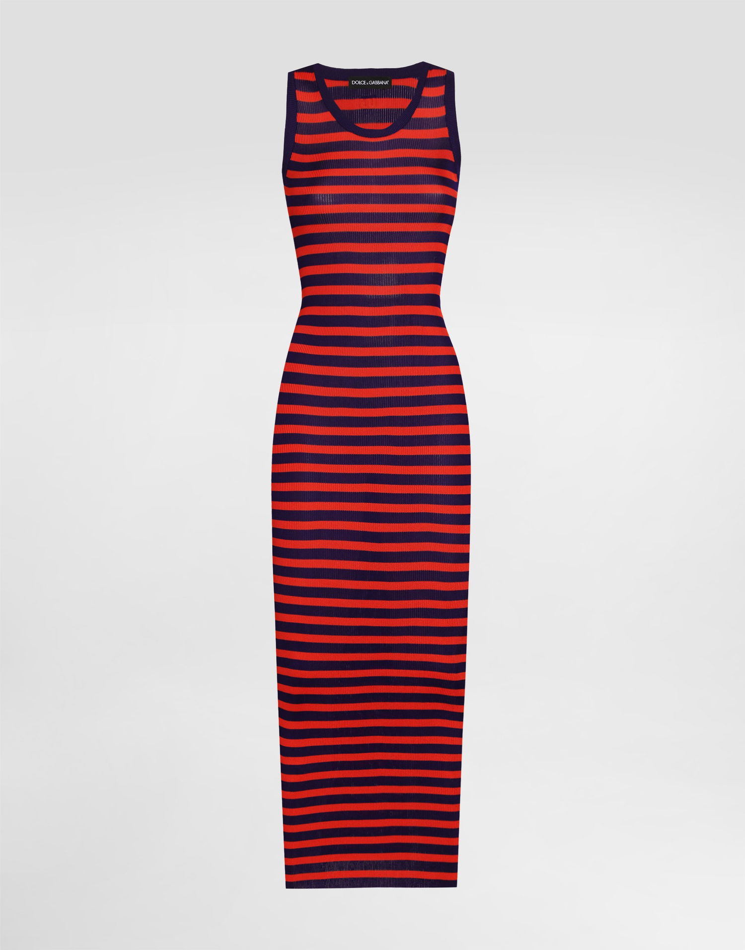 Šaty Dolce & Gabbana Dolce & Gabbana Ribbed Viscose Striped Tank Dress Rôznofarebný | FXS48ZJAIRRF4524, 0