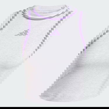Tielko adidas Performance Cropped Cotton Tank Top Šedá | JN6988, 4