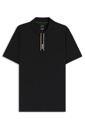 Polo tričko BOSS Paddy polo shirt with striped placket and logo Čierna | 50549362
