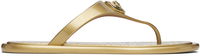 Versace Alia Metallic Flat Sandals