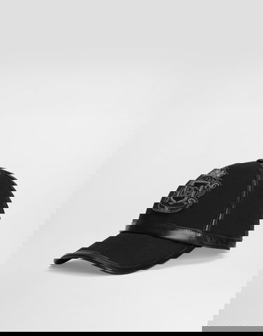 Šiltovka Dolce & Gabbana Canvas and Leather Baseball Cap Collection Čierna | GH932ZGK068N0000, 3