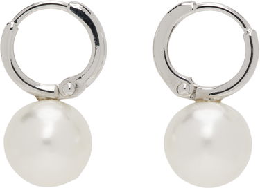 Náušnice Simone Rocha Simone Rocha Small Pearl Hoop Earrings Biela | ERG84 0904, 0