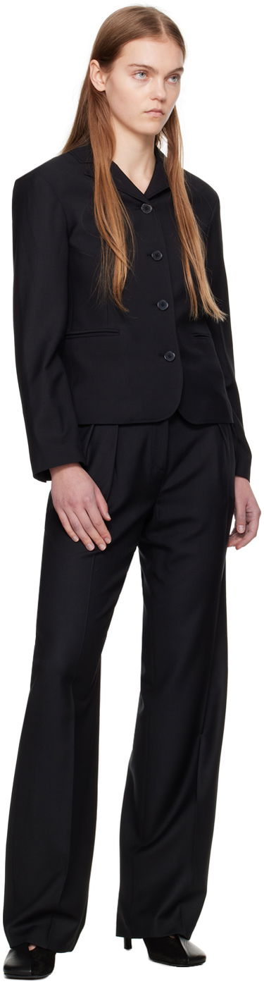 Nohavice Loulou de Saison Loulou de Saison Sbiru Pleated Trousers Čierna | SBIRU, 3