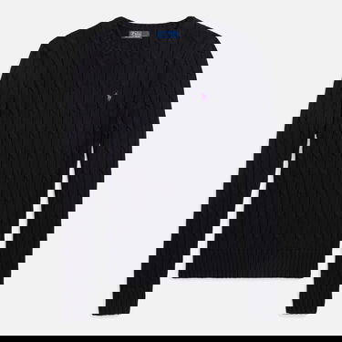 Oblečenie a doplnky Polo by Ralph Lauren Polo Ralph Lauren Baumwoll-Rundhalspullover mit Zopfmuster - Black - L Čierna | 211891640011, 2