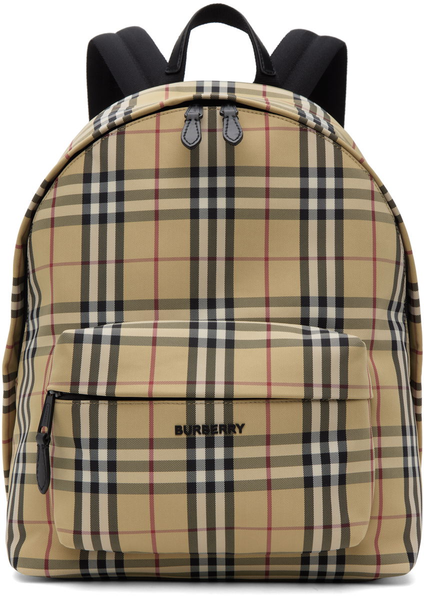 Batoh Burberry Beige Check Béžová | 8069749, 0
