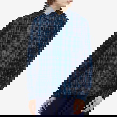 Košeľa YMC Curtis Indigo Check Shirt Modrá | P2WMG-40, 2
