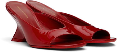Doplnky Dries Van Noten Dries Van Noten Open-Toe Leather Mules Červená | WS251-1561-189, 3