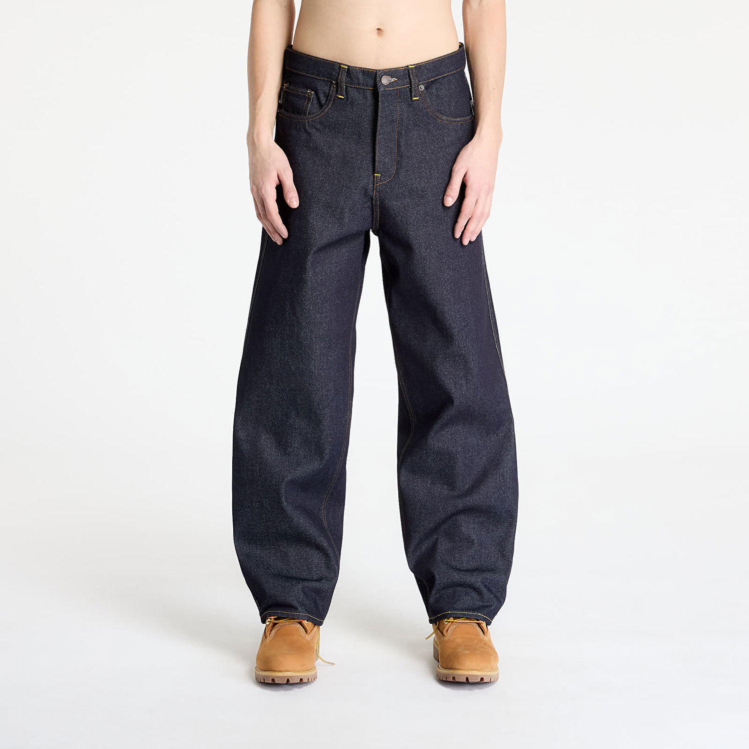 Džínsy Pleasures PLEASURES Formula Baggy Jeans Modrá | P25SP043 INDIGO, 0