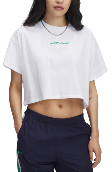 Crop Top Under Armour Varsity Mix HW Crop Top Biela | 1389156-101, 0