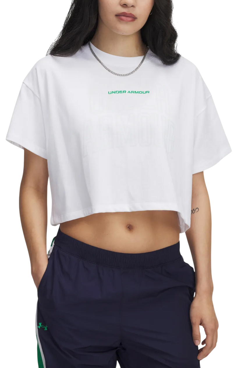 Crop Top Under Armour Varsity Mix HW Crop Top Biela | 1389156-101
