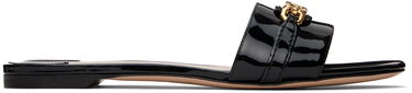 Doplnky Tom Ford TOM FORD Patent Leather Padlock Flat Sandals Čierna | W3526-LCL072G, 0