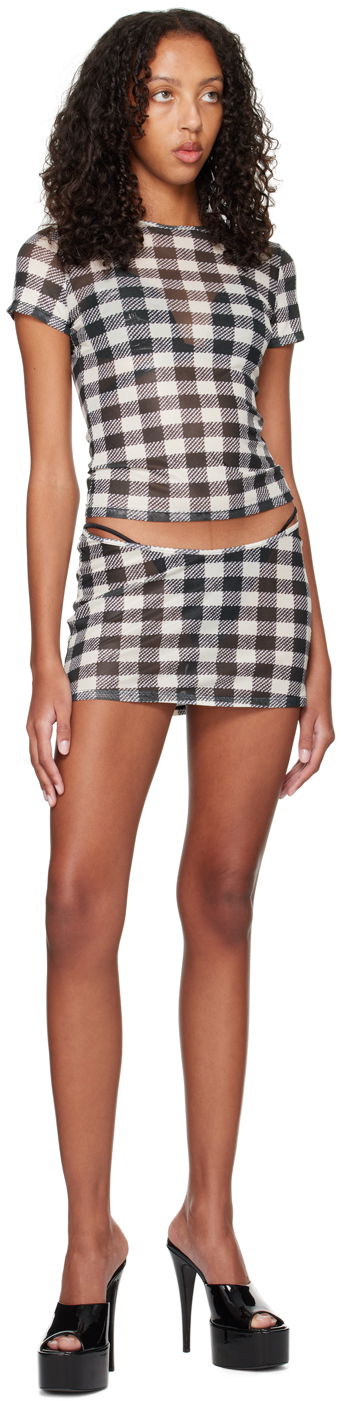 Sukňa Miaou Miaou Elektra Gingham Print Miniskirt Rôznofarebný | 4014PM2TAT, 3