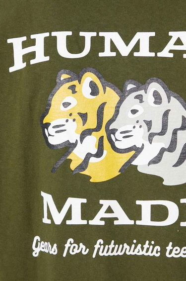 Tričko Human Made Graphic Long Sleeve T-Shirt Zelené | HM26CS004, 5
