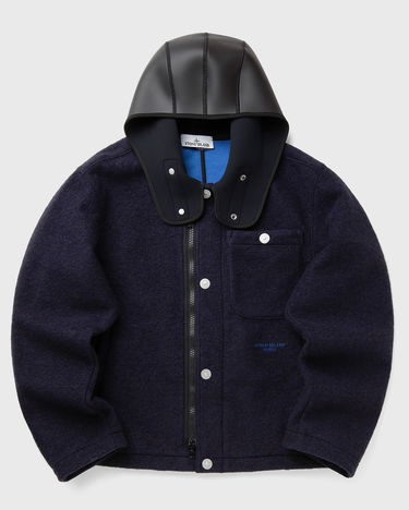 Bunda Stone Island Fleece Jacket with Neoprene Hood Navy | K2S15Q100021S0X22.V002A, 0