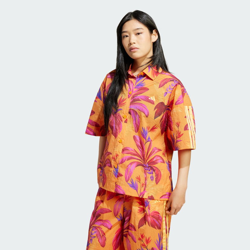 Košeľa adidas Performance FARM Premium Tropical Print Short Sleeve Shirt Rôznofarebný | JD6281