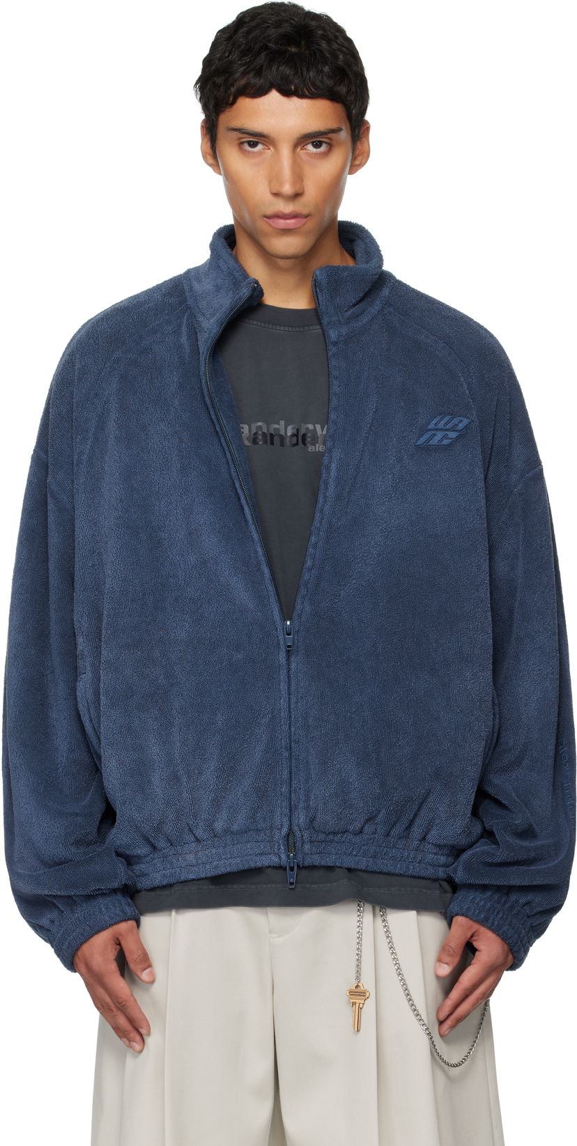 Bunda Alexander Wang Alexander Wang Relaxed Track Jacket Modrá | 6CC3252062