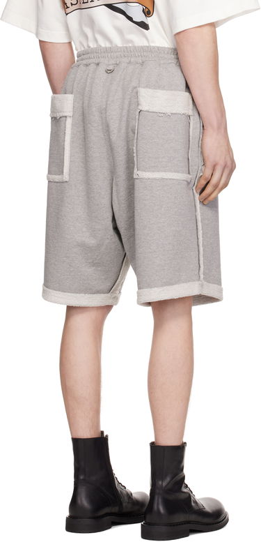 Šortky Mastermind WORLD Mastermind World Cut-Off Sweat Shorts Šedá | MW25S14-PA042-015, 2