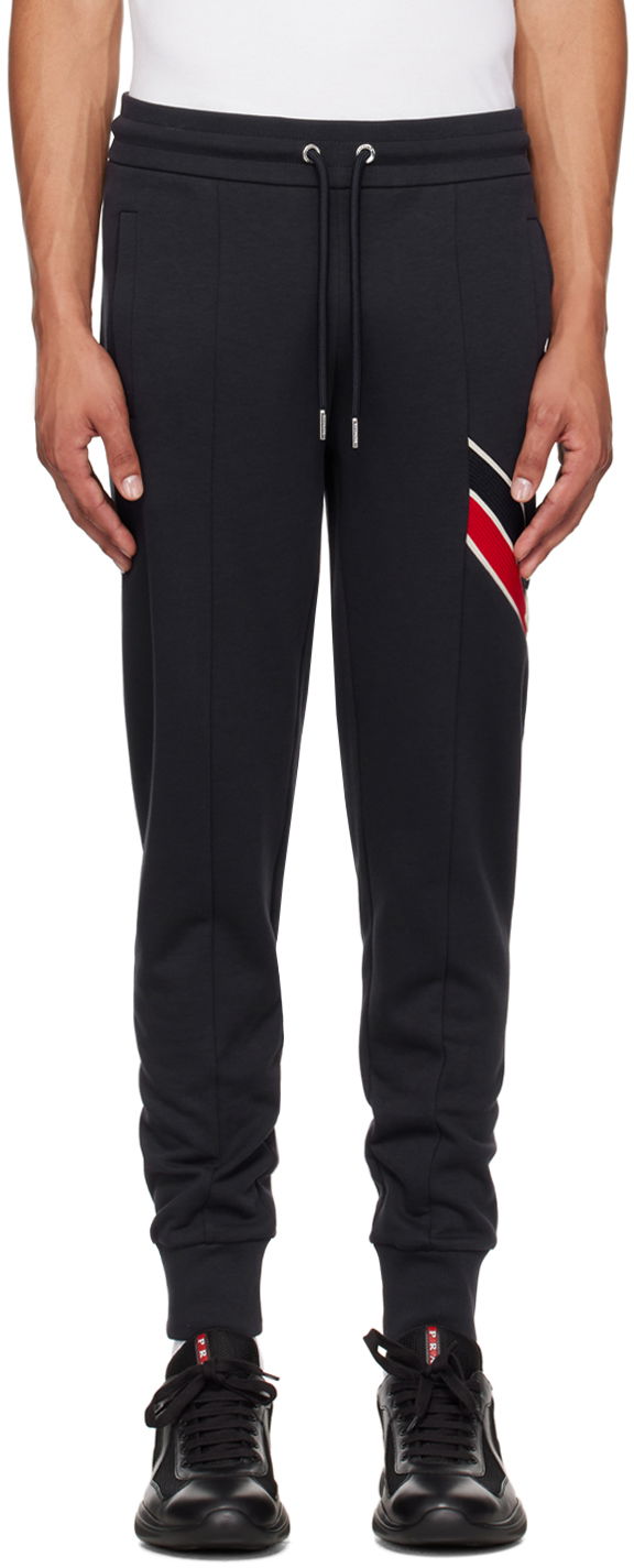 Tepláky Moncler Navy Stripe Sweatpants Navy | J20918H0000189A8F, 0