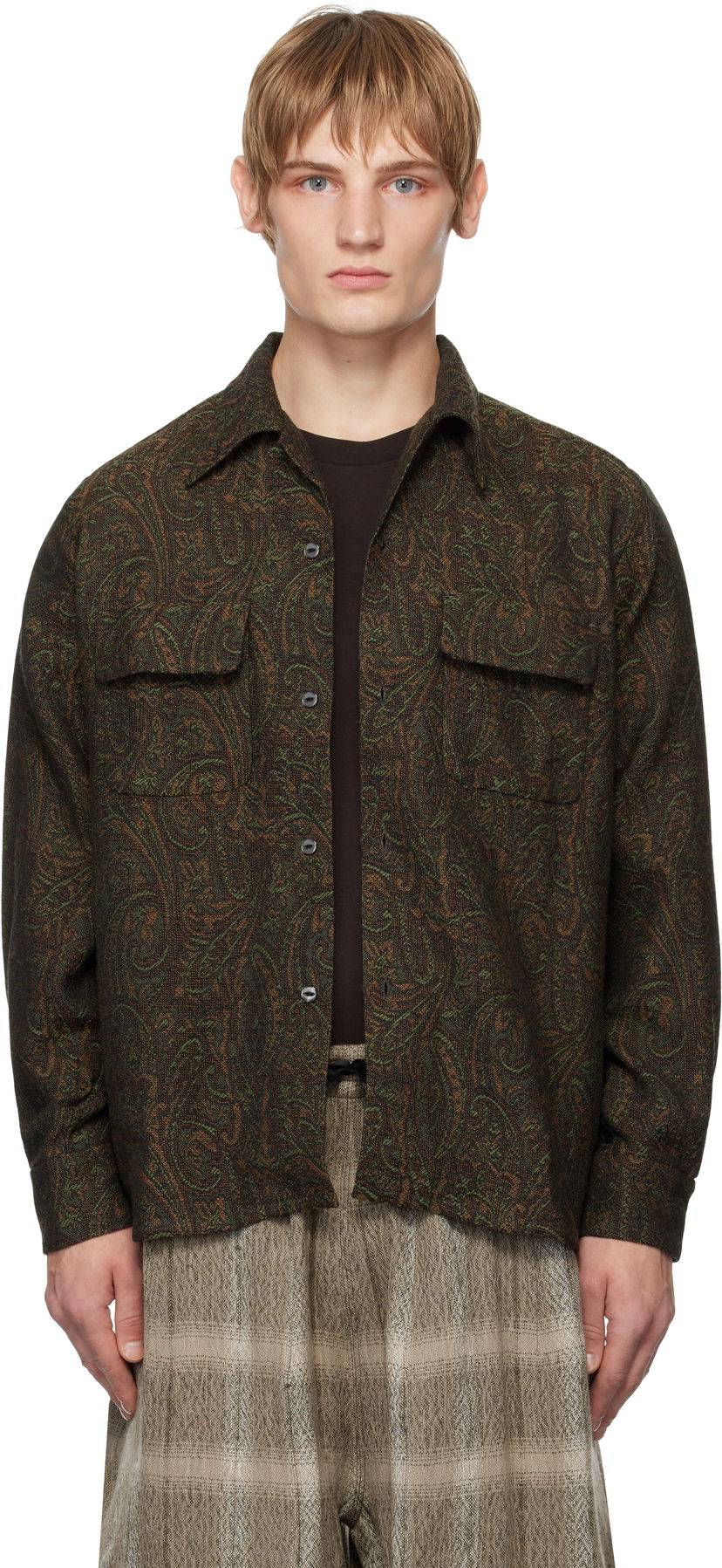 Košeľa Needles Classic Paisley Shirt Hnedá | PU164