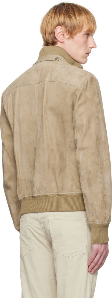 Bomber bunda Tom Ford TOM FORD Chest Pocket Suede Bomber Jacket Béžová | LBS060-LMS020S25, 2