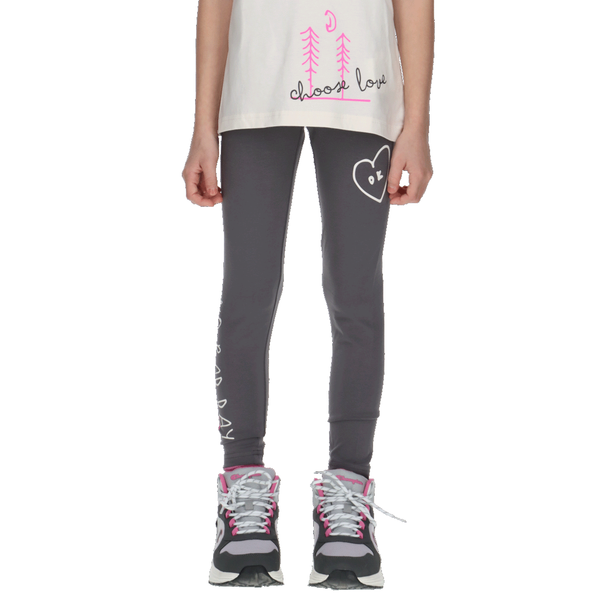 Legíny Champion Champion Graphic Leggings Šedá | CHA241G304-32, 0