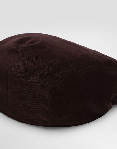 Šiltovka Dolce & Gabbana Dolce & Gabbana Velvet Flat Cap Hnedá | GH587AFUVJFR5515, 2