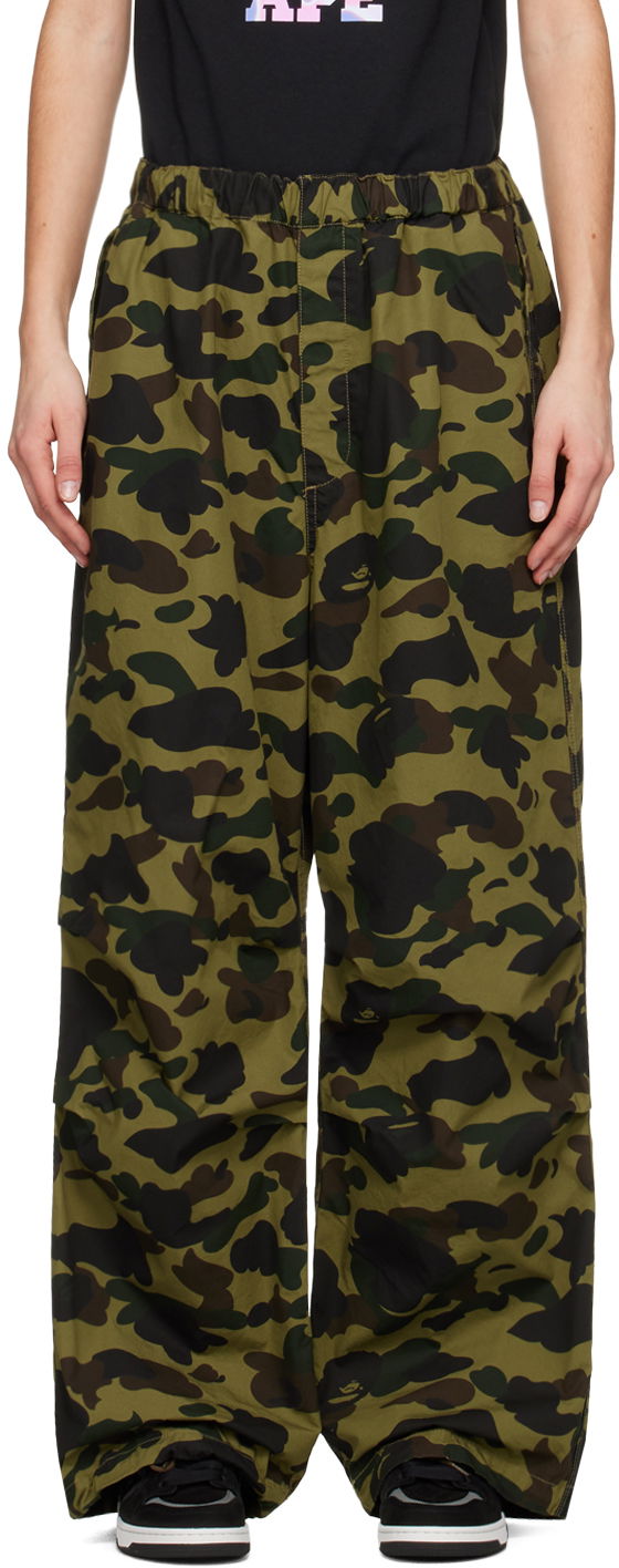 Cargo nohavice BAPE 1st Camo Cargo Pants Zelené | 001PTK302004L, 0