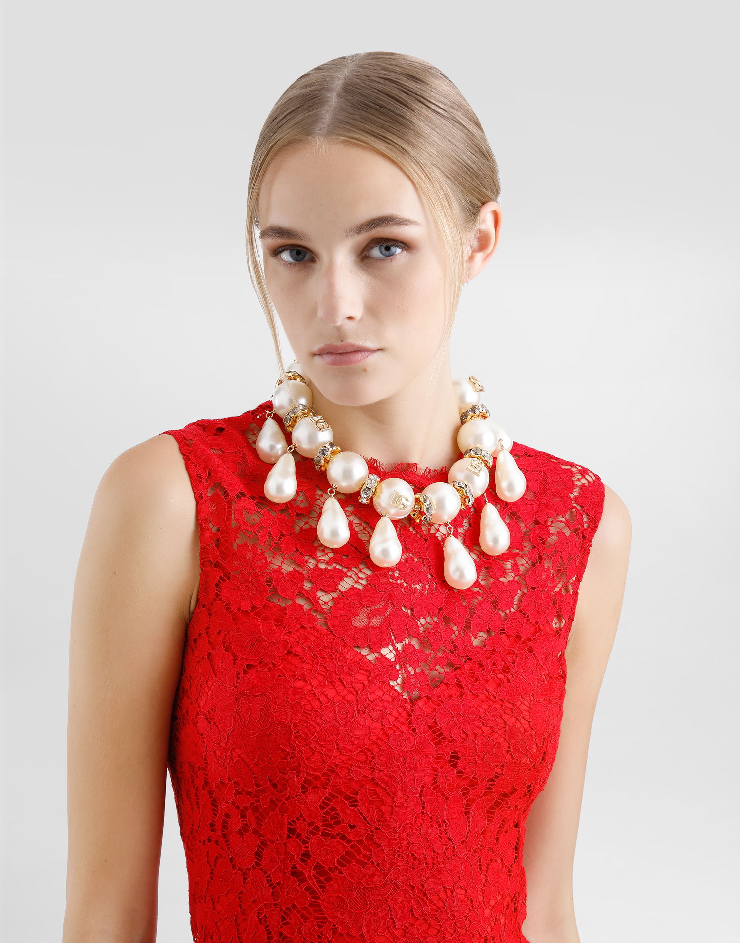 Náhrdelník Dolce & Gabbana Maxi-necklace With Spheres, Teardrop Accents And Dg Logo Rôznofarebný | WNR2E3W1111W0111, 1