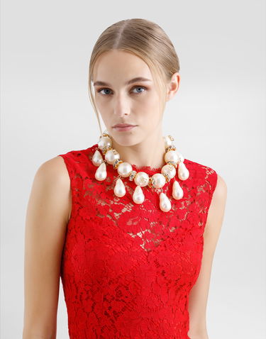 Náhrdelník Dolce & Gabbana Maxi-necklace With Spheres, Teardrop Accents And Dg Logo Rôznofarebný | WNR2E3W1111W0111, 1