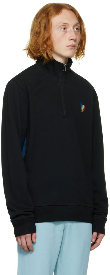Mikina Paul Smith Zebra Quarter-Zip Sweatshirt Čierna | M2R-265XE-J21584, 1