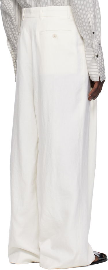 Nohavice Dries Van Noten Dries Van Noten Pleated Trousers Biela | 251-020913-1041, 2