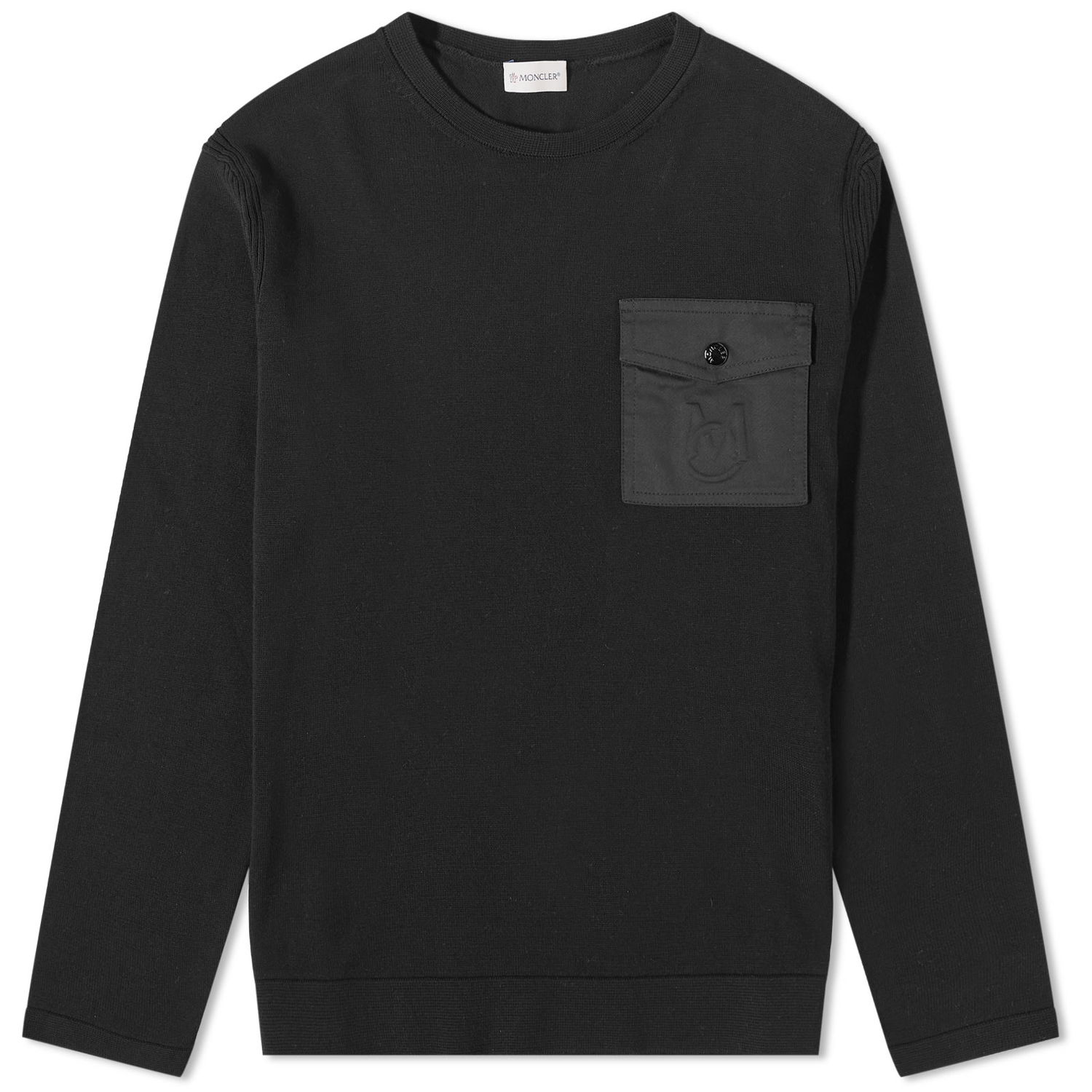 Mikina Moncler Pocket Crew Sweatshirt Čierna | 9C000-17-M1367-999, 0