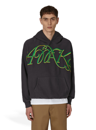 Mikina Awake NY Script Embroidered Hooded Sweatshirt Šedá | AWK-FW22-HD001 CHA