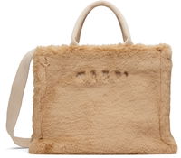 Small Faux-Fur Basket Tote