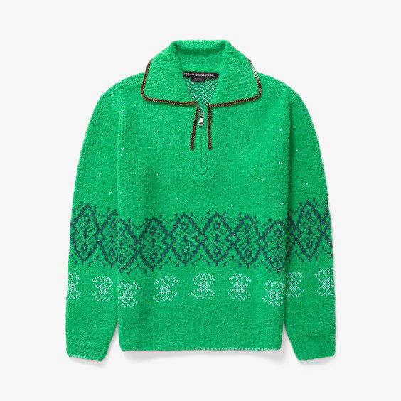 Sveter Andersson Bell Tetlin Half Zip-up Sweater Zelené | ATB1037M-GREEN, 0