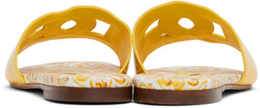 Tenisky a topánky Dolce & Gabbana Majolica Print Patent Leather Sandals Žltá | D11247 A1067, 1