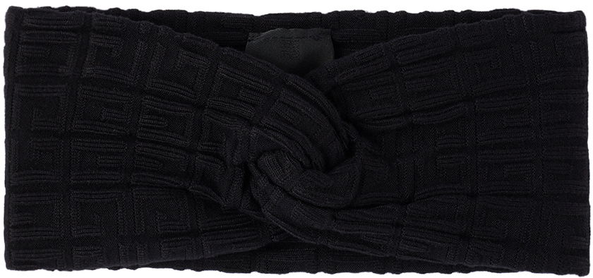 Šál Givenchy Givenchy Monogram Knitted Turban Headband Čierna | H11024, 0