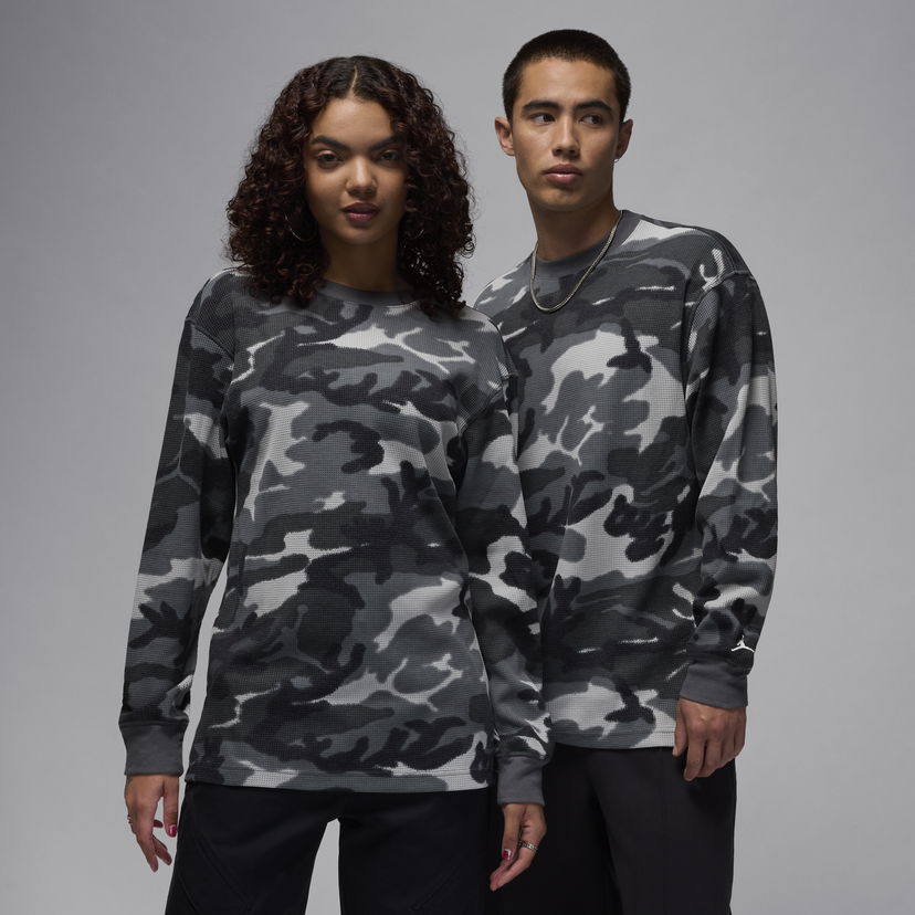 Tričko Jordan T-Shirt Long Sleeve Camo Print Čierna | FV7442-010