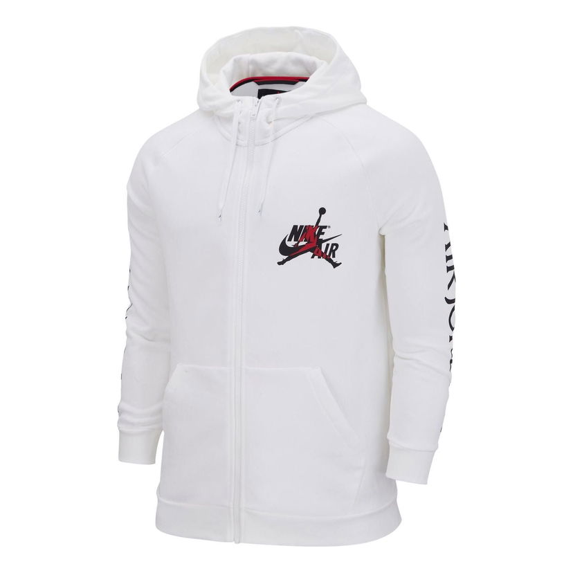 Mikina Jordan Air Jordan Men's Zippered Hoodie Biela | DH9507-100