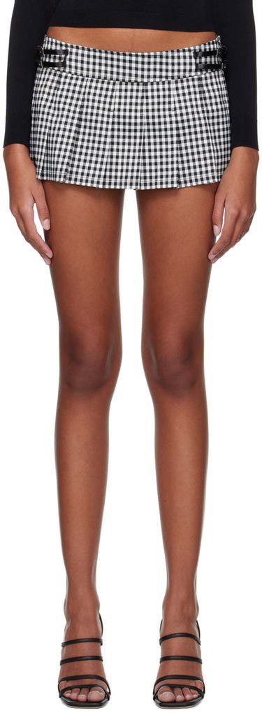 Sukňa Miaou Miaou Reno Gingham Mini Skirt Čierna | 4020GINOND, 0