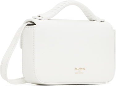 Kabelka Balmain Balmain B-Buzz 17 Grained Leather Crossbody Bag Biela | EN1DG811LPOS, 2