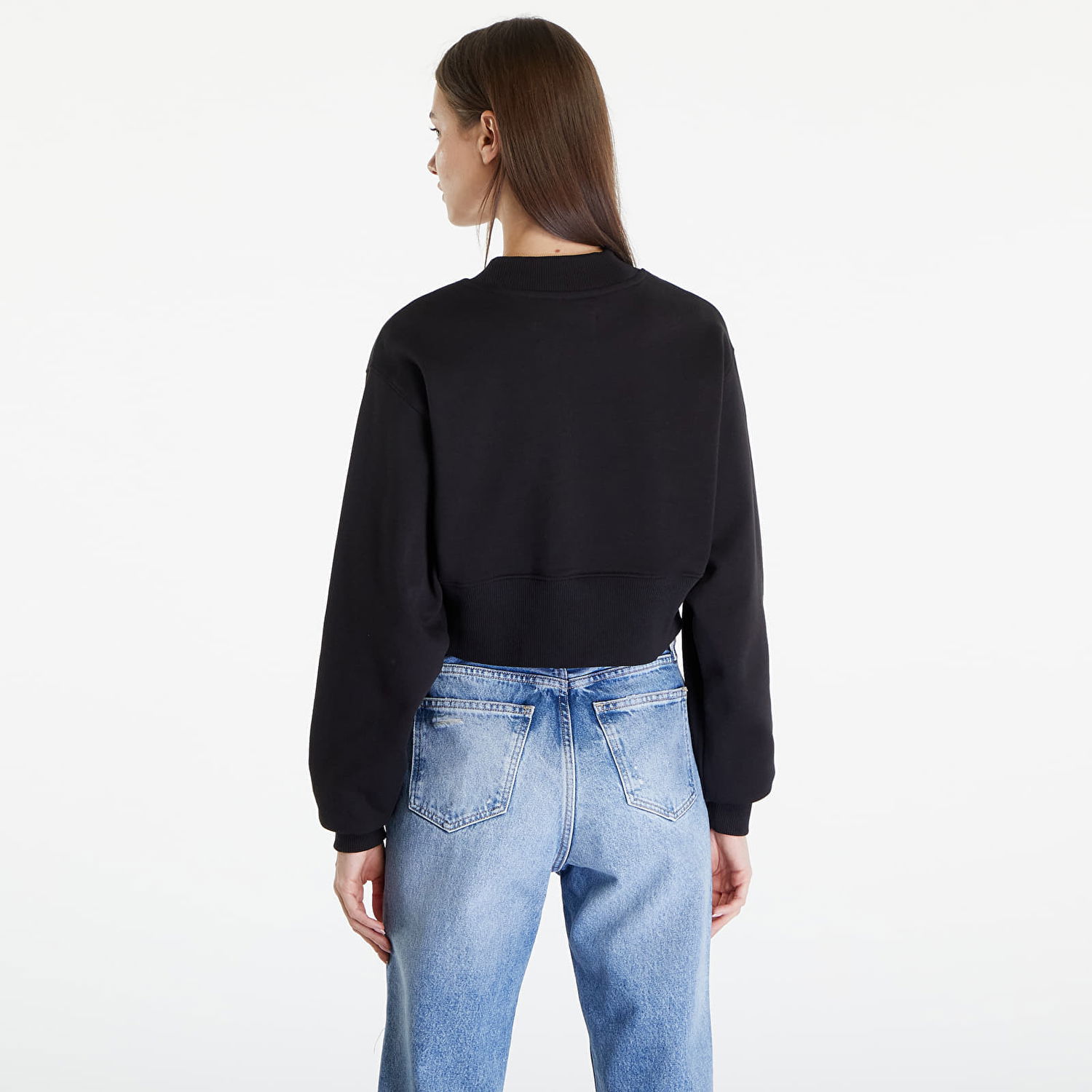 Mikina CALVIN KLEIN Stacked Institutional Sweatshirt Black Čierna | J20J221466 BEH, 1