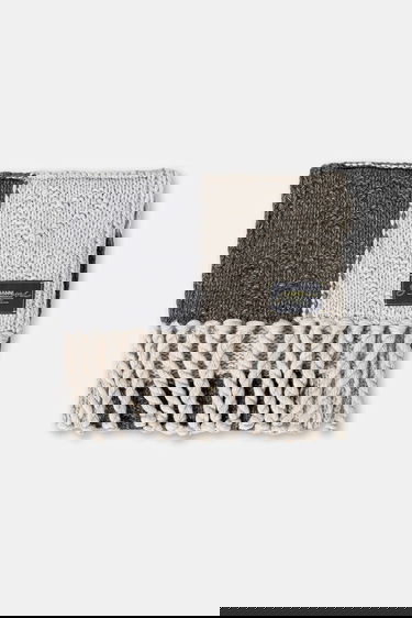 Šál GANNI Knitted Wool Cotton Bubble Patchwork Scarf Rôznofarebný | A6662, 1