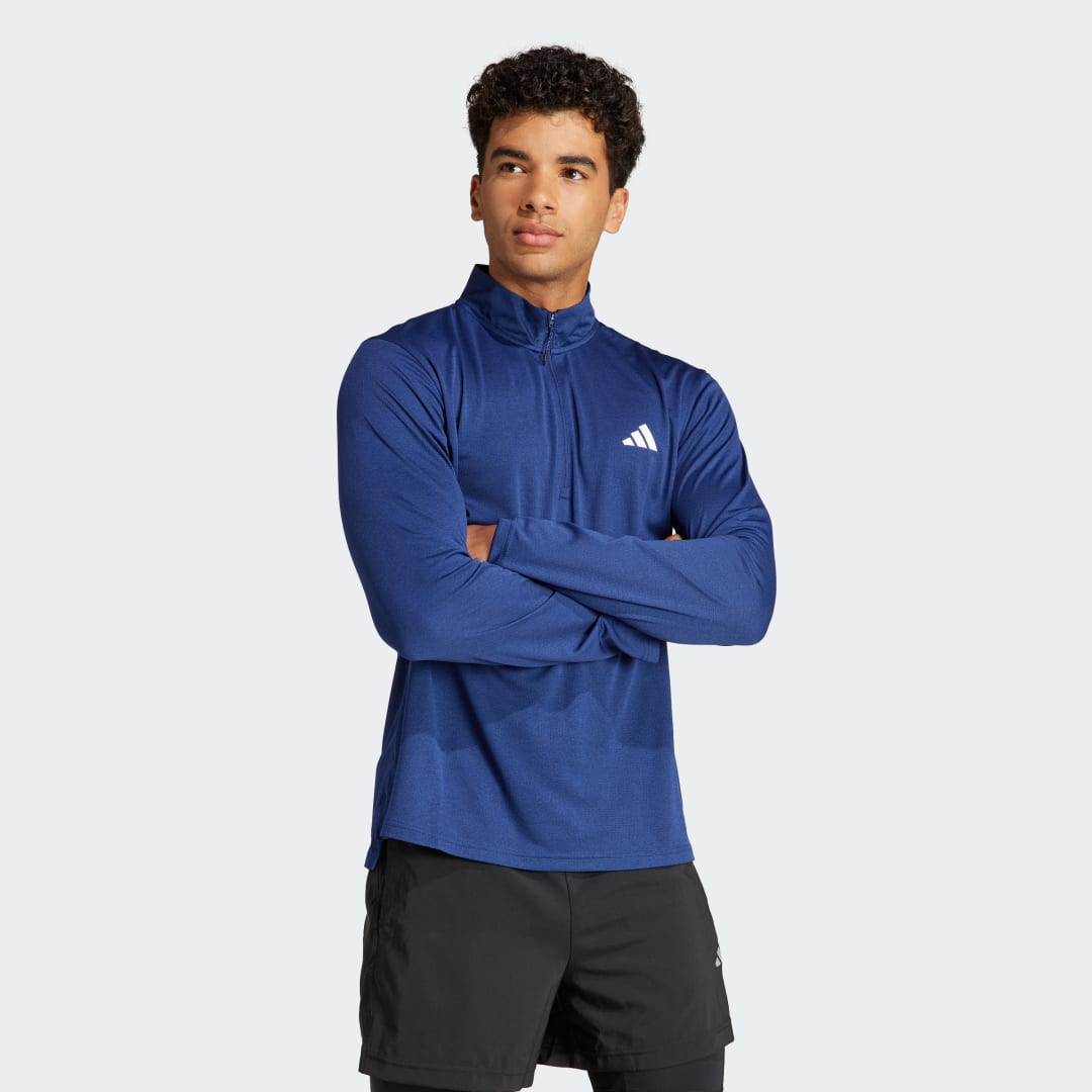 Mikina adidas Performance Training Long Sleeve Shirt Modrá | IT5447, 0