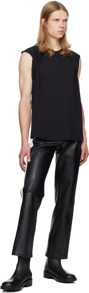 Tielko Courrèges Courrèges Draped Tank Top Čierna | 324JDE081JS0107, 3