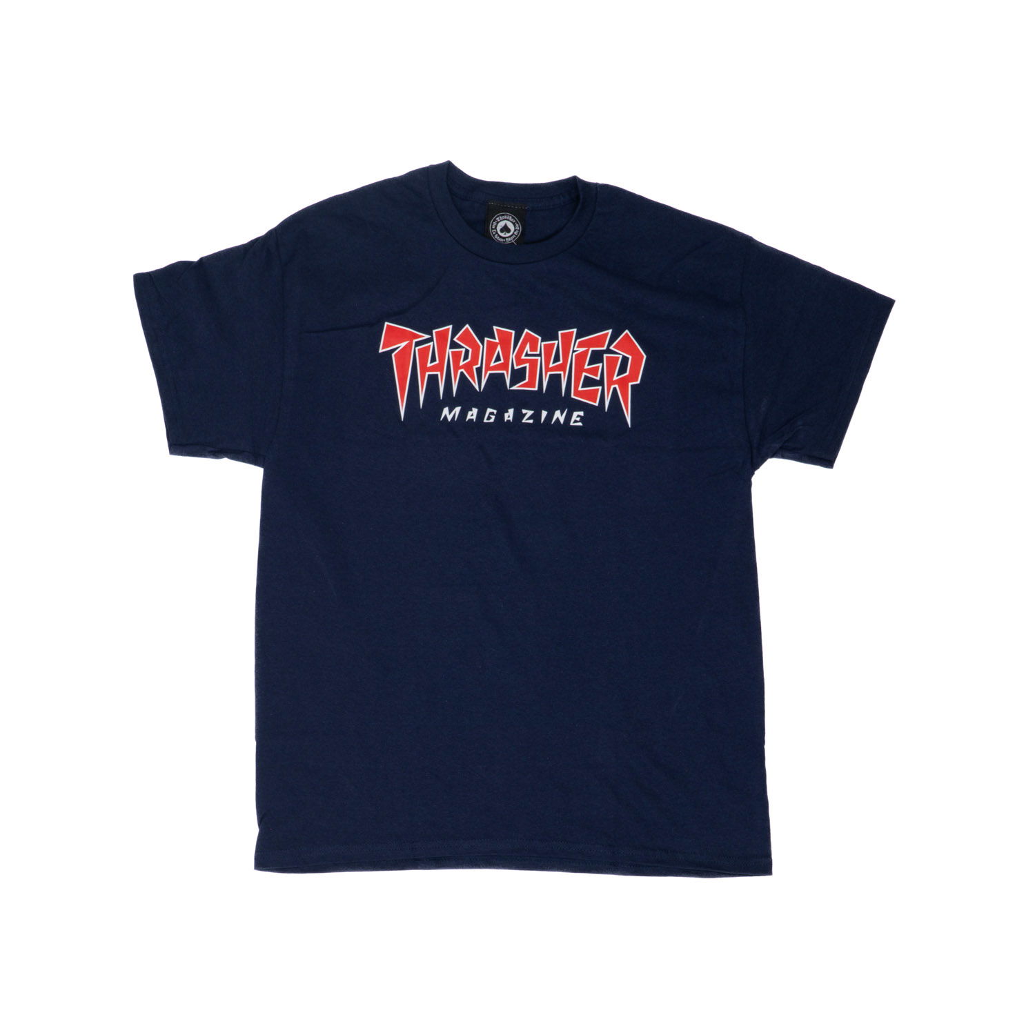 Tričko Thrasher Skate Mag Jagged Logo Tee Navy | 145081, 1